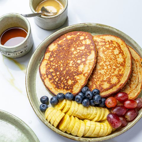 Banana Peanut Butter Pancakes